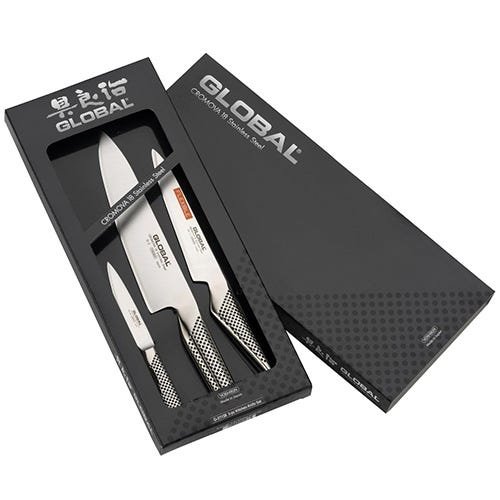 Global G-21138 3-Piece Kitchen Knife Set